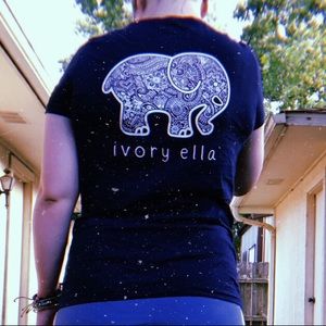 Navy blue ivory Ella shirt
